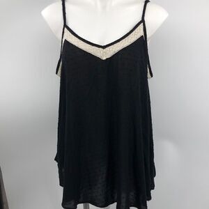 Torrid Size 0 adjustable straps black swing Swiss Dot tank